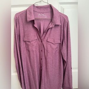 Eddie Bauer long sleeve button up. Lightweight athletic material